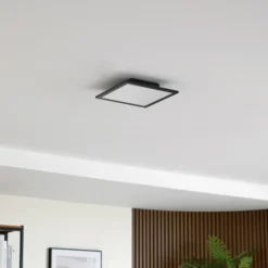 Panel LED Enhife de Lindby, negro, 30 x 30 cm, metal, 4000 K