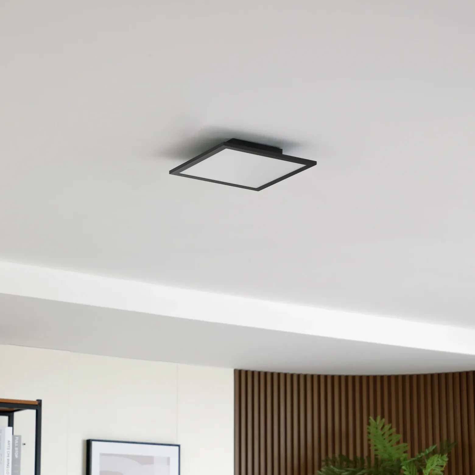 Panel LED Enhife de Lindby, negro, 30 x 30 cm, metal, 4000 K