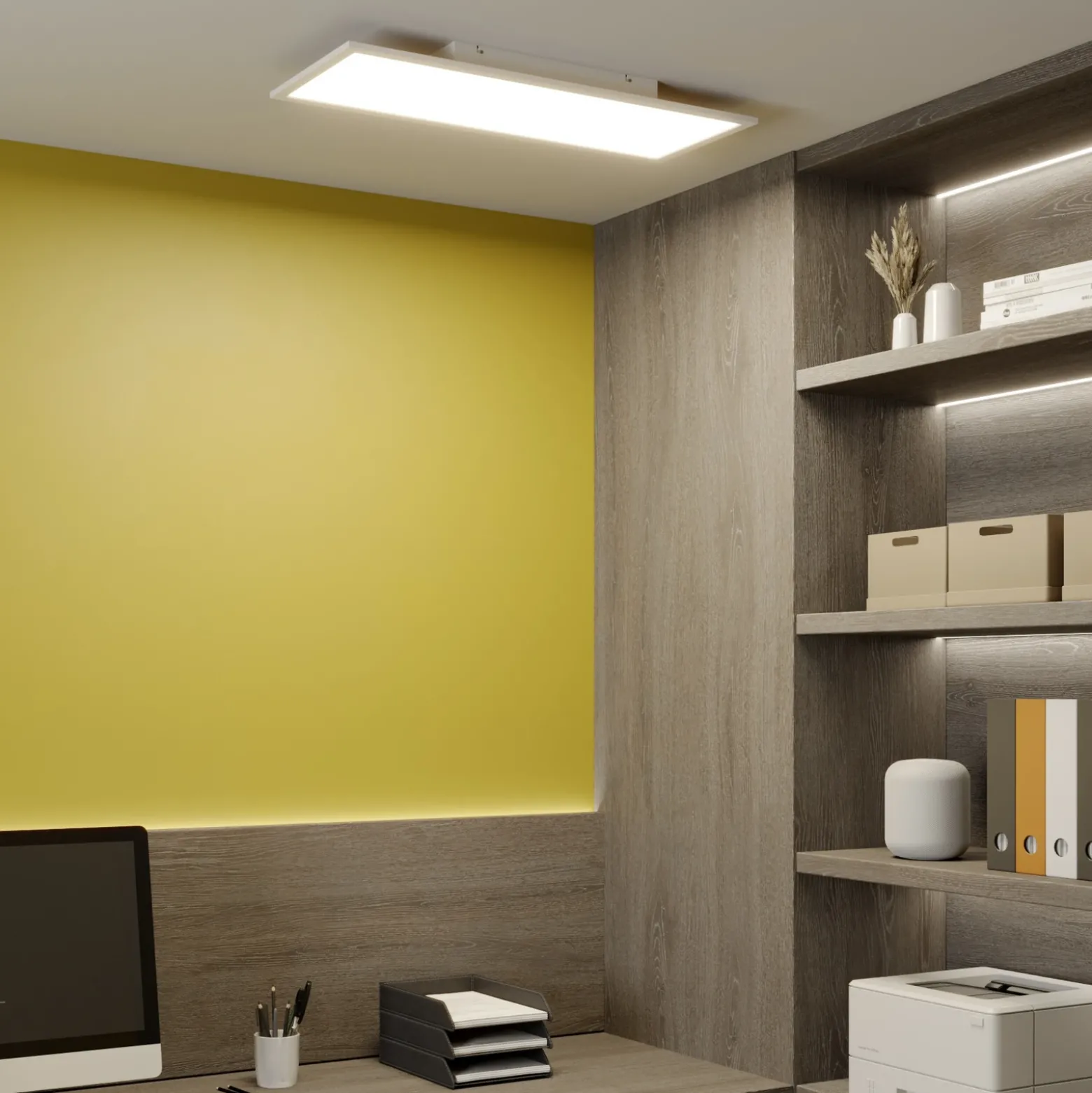Panel LED Lindby Luay, 80 x 30 cm, blanco, 3000-6000K