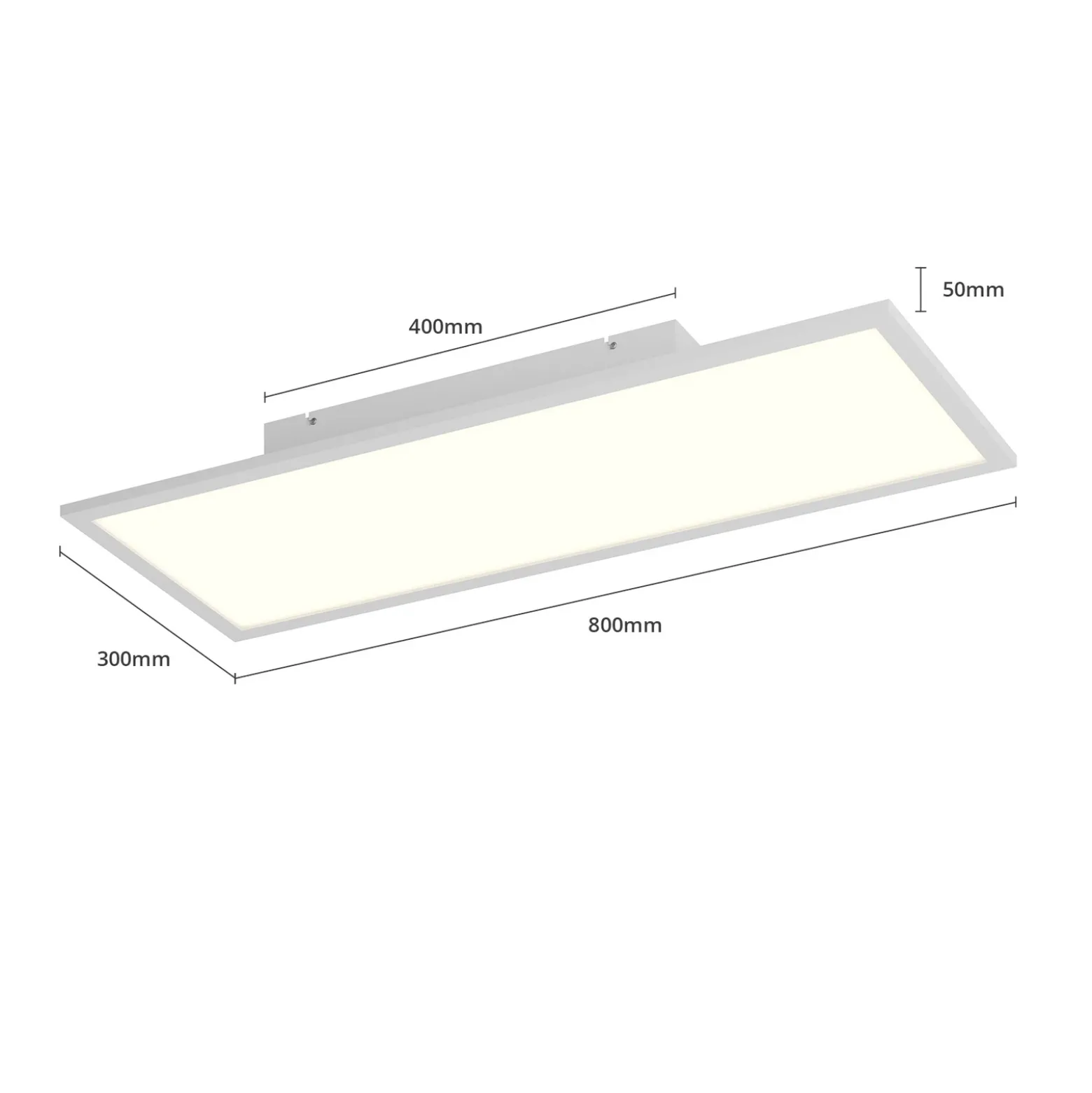 Panel LED Lindby Luay, 80 x 30 cm, blanco, 3000-6000K