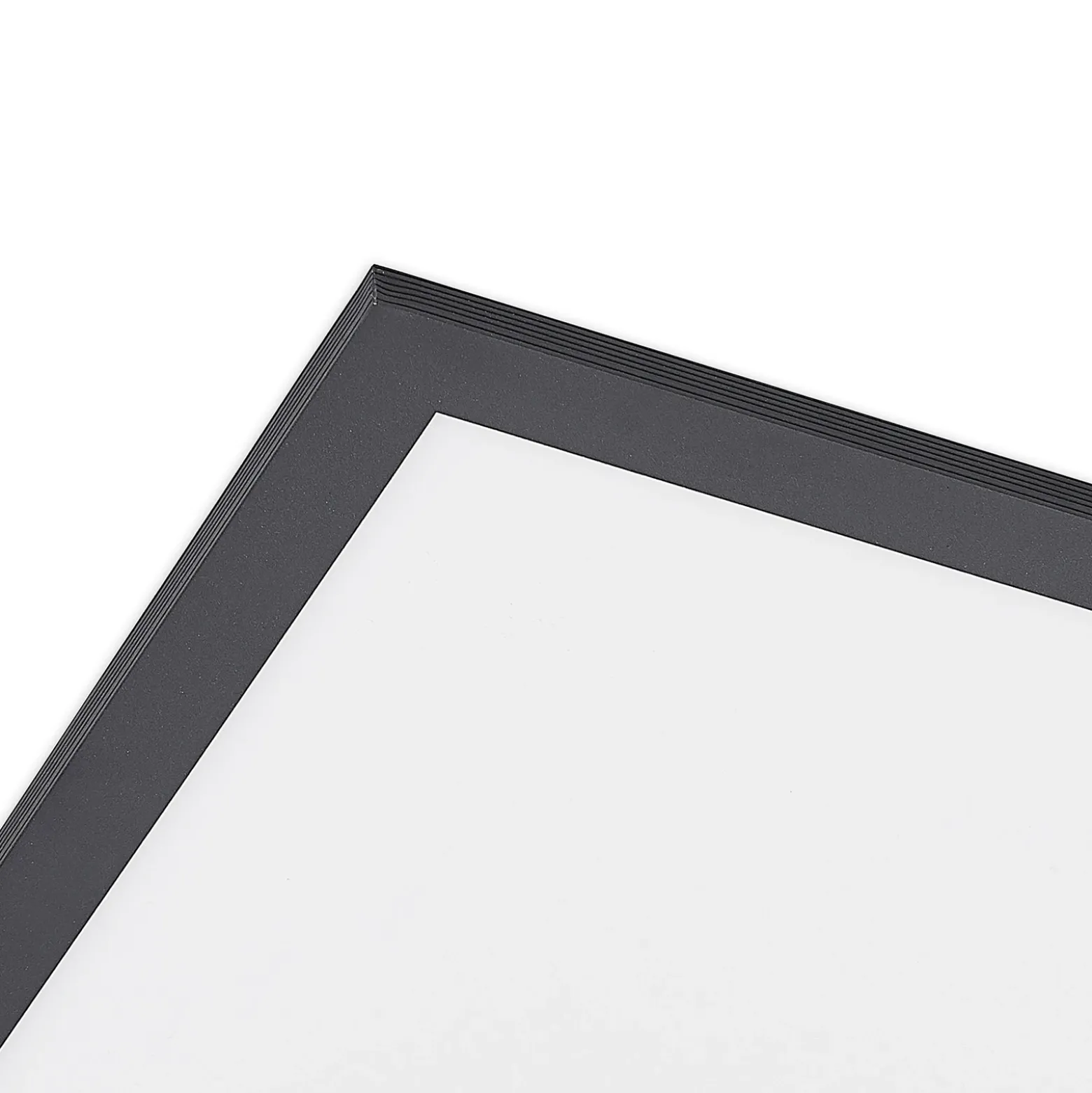 Panel LED Lindby Nelios, 62 x 62 cm, 4.000 K, negro, metal