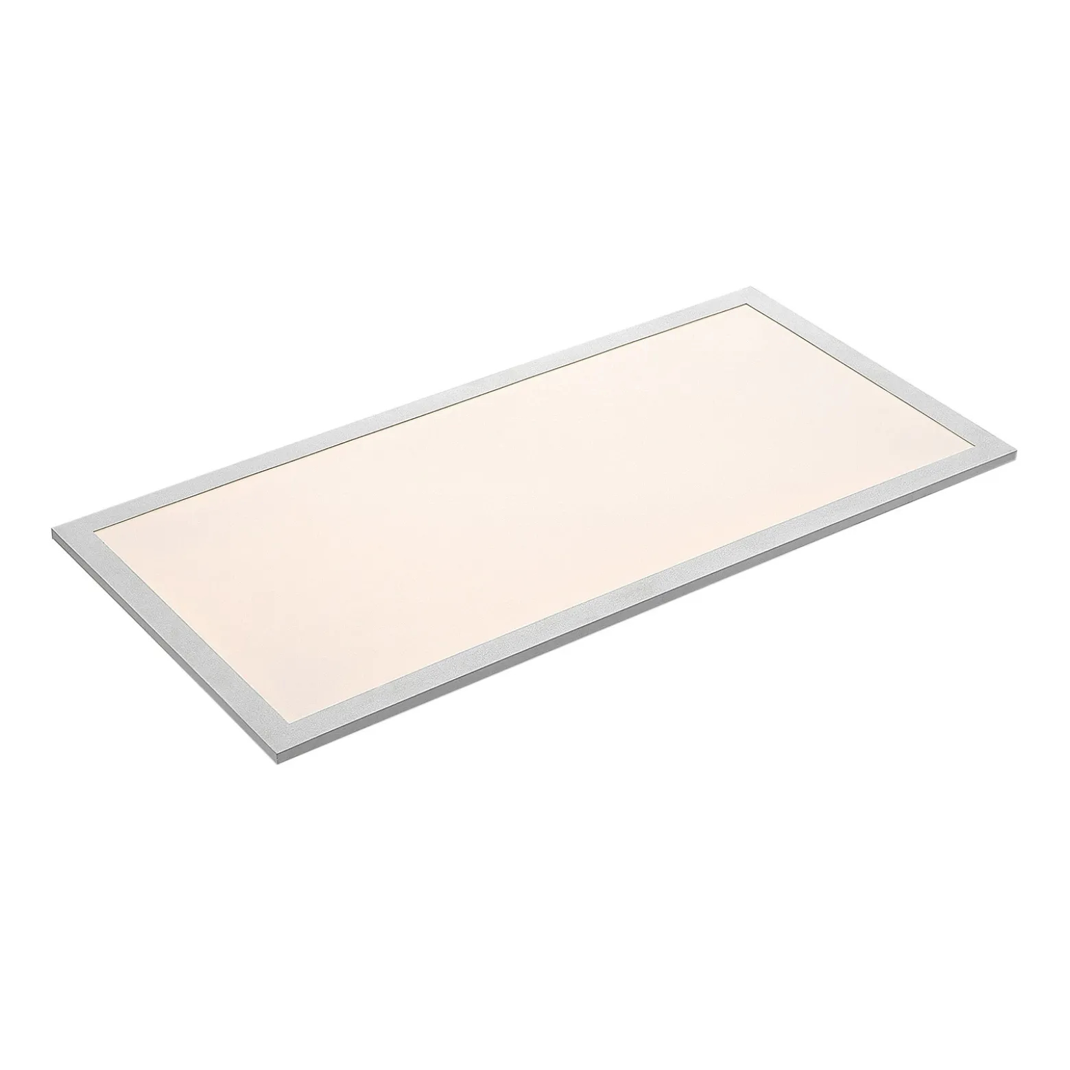 Panel LED Lindby Stenley, 4000 K, 60 cm x 30 cm, plateado/blanco