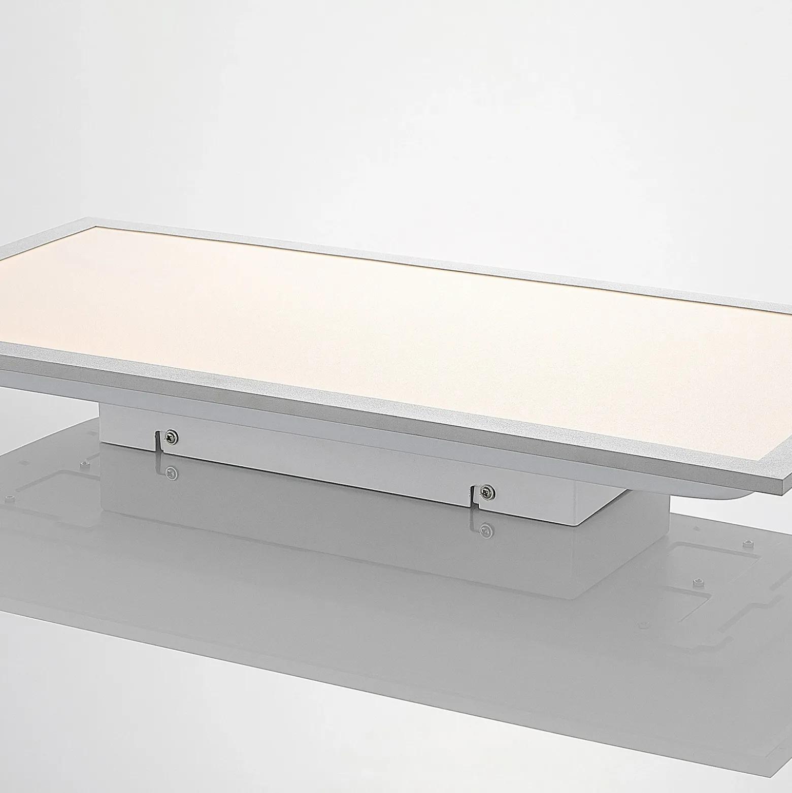 Panel LED Lindby Stenley, 4000 K, 60 cm x 30 cm, plateado/blanco