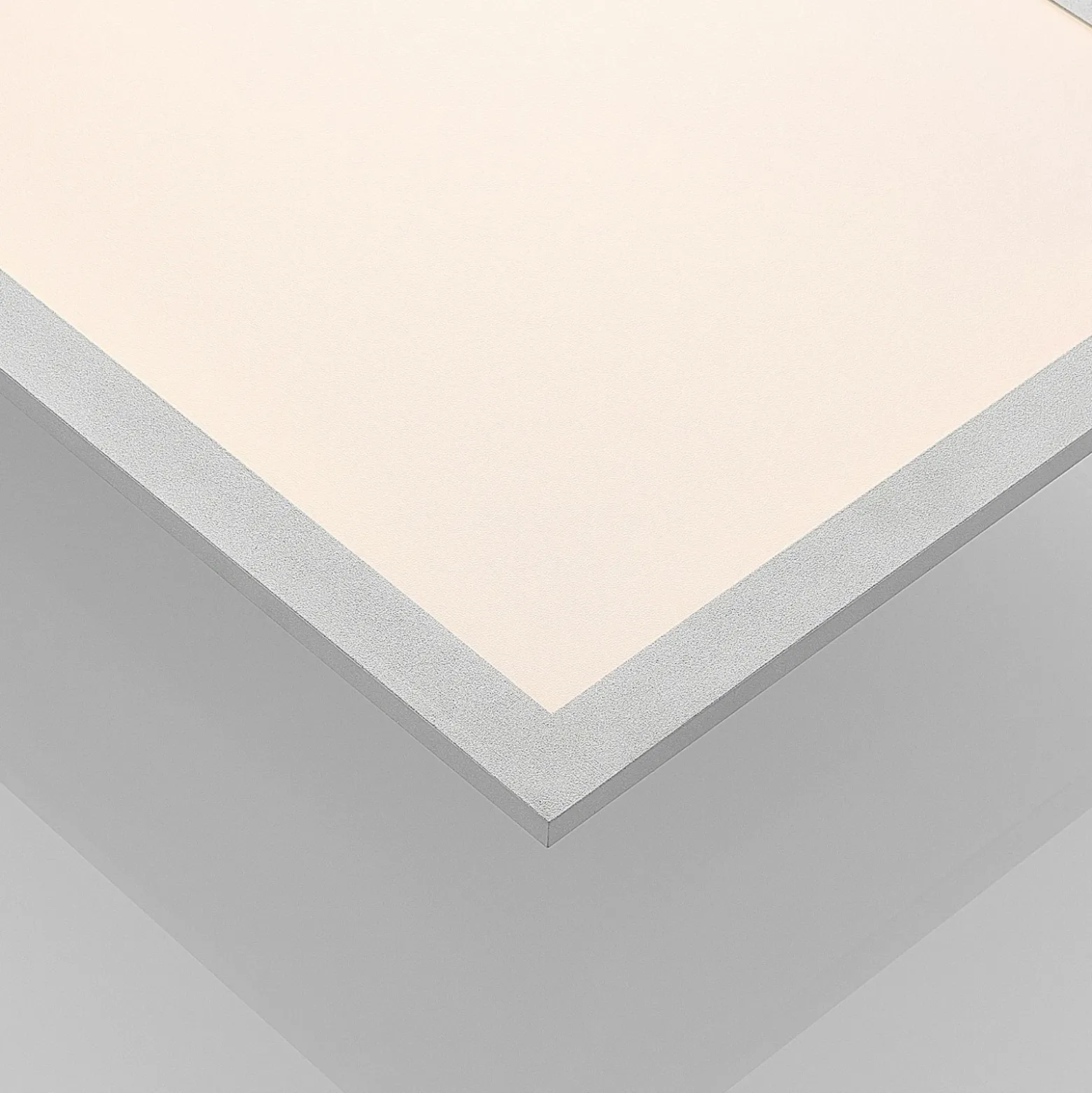 Panel LED Lindby Stenley, 4000 K, 60 cm x 30 cm, plateado/blanco
