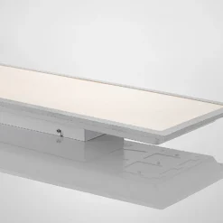 Panel LED Lindby Stenley, 4000 K, 120 cm x 30 cm, plateado/blanco