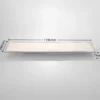 Panel LED Lindby Stenley, 4000 K, 120 cm x 30 cm, plateado/blanco
