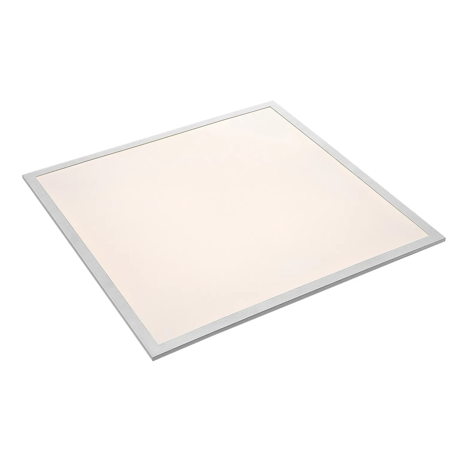 Panel LED Lindby Stenley, 4000 K, 60 cm x 60 cm, plateado/blanco