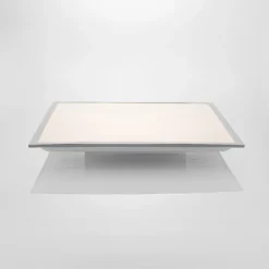 Panel LED Lindby Stenley, 4000 K, 60 cm x 60 cm, plateado/blanco