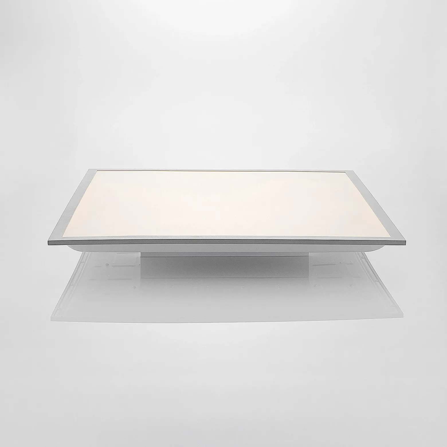 Panel LED Lindby Stenley, 4000 K, 60 cm x 60 cm, plateado/blanco