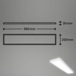 Panel LED Move, sensor, 98 x 20 cm, IP44, plástico, blanco