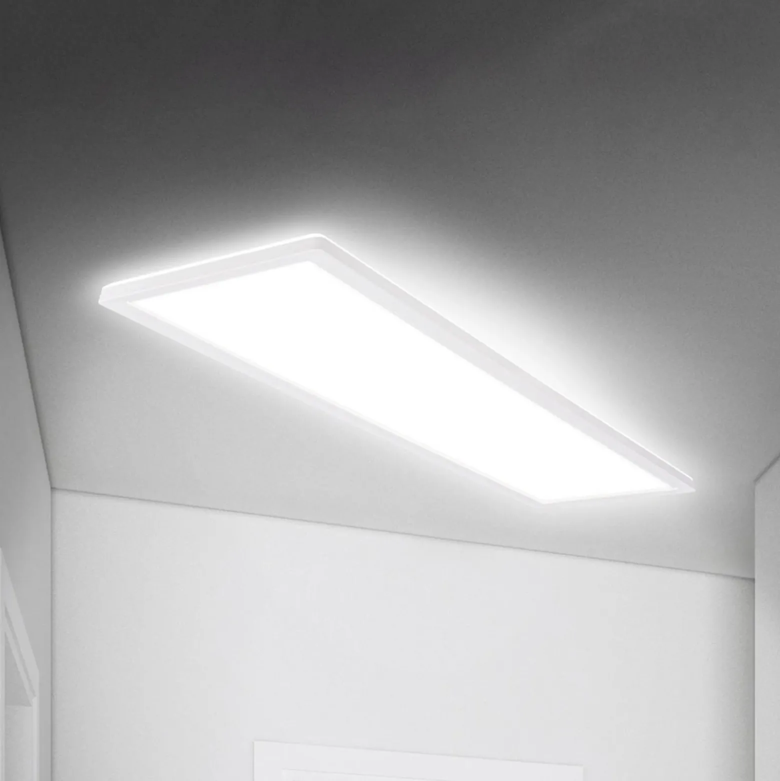 Panel LED Move, sensor, 98 x 20 cm, IP44, plástico, blanco