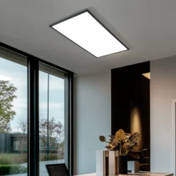 Panel LED Nelios de Lindby, 120 x 60 cm, CCT, negro, metal