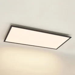 Panel LED Nelios de Lindby, 120 x 60 cm, CCT, negro, metal