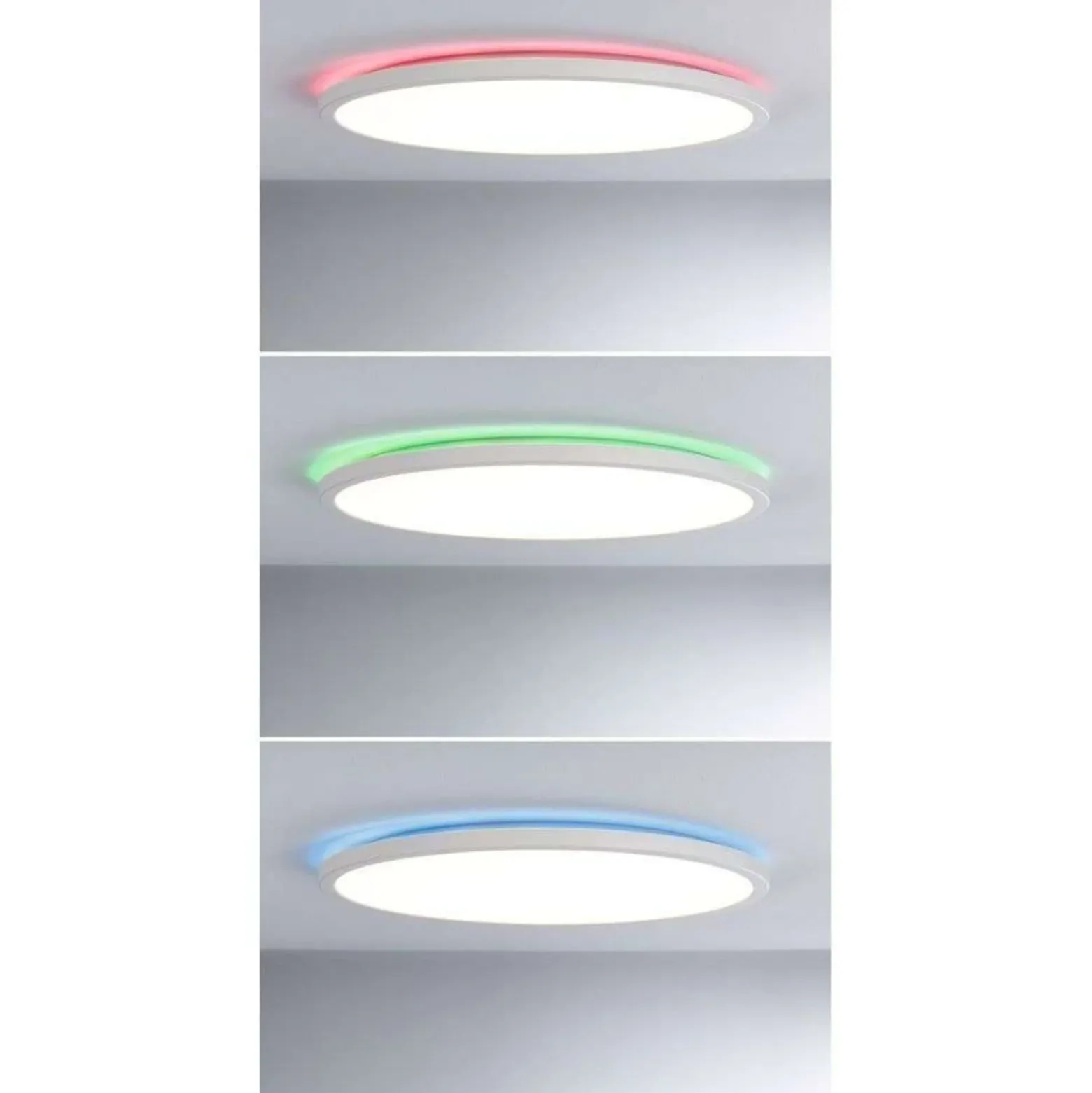 Panel LED Paulmann Atria Shine, Ø 40 cm, RGBW, blanco, IP20, atenuable.