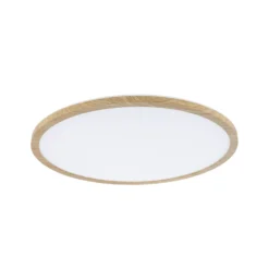 Panel LED Paulmann Atria Shine, Ø 42 cm, acabado madera, IP44, 4000 K,