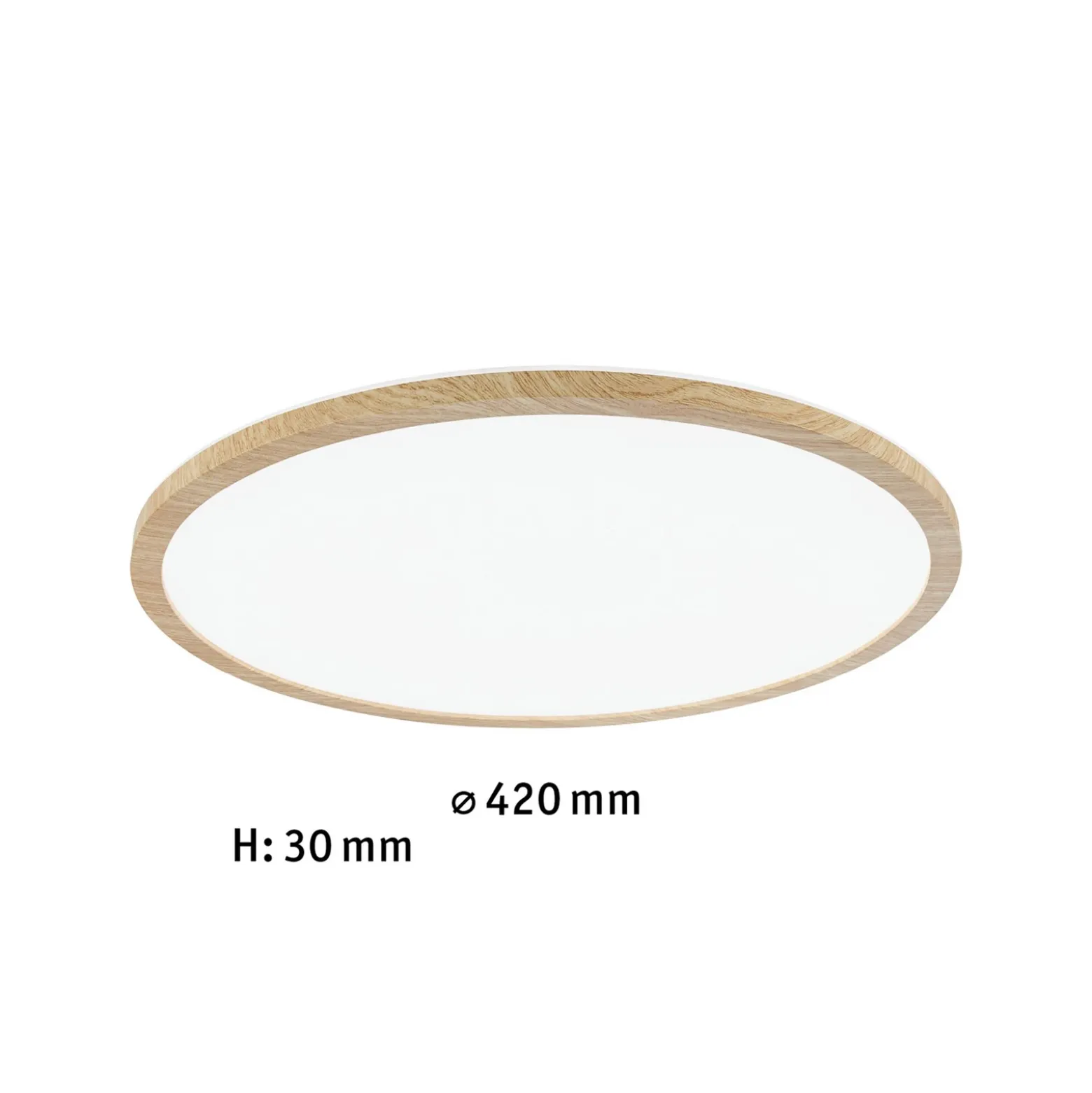 Panel LED Paulmann Atria Shine, Ø 42 cm, acabado madera, IP44, 4000 K,