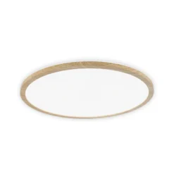 Panel LED Paulmann Atria Shine, Ø 42 cm, acabado madera, IP44, 4000 K,