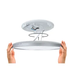 Panel LED Paulmann Atria Shine, Ø 29 cm, blanco, IP44, 3000 K, encendido/apagado