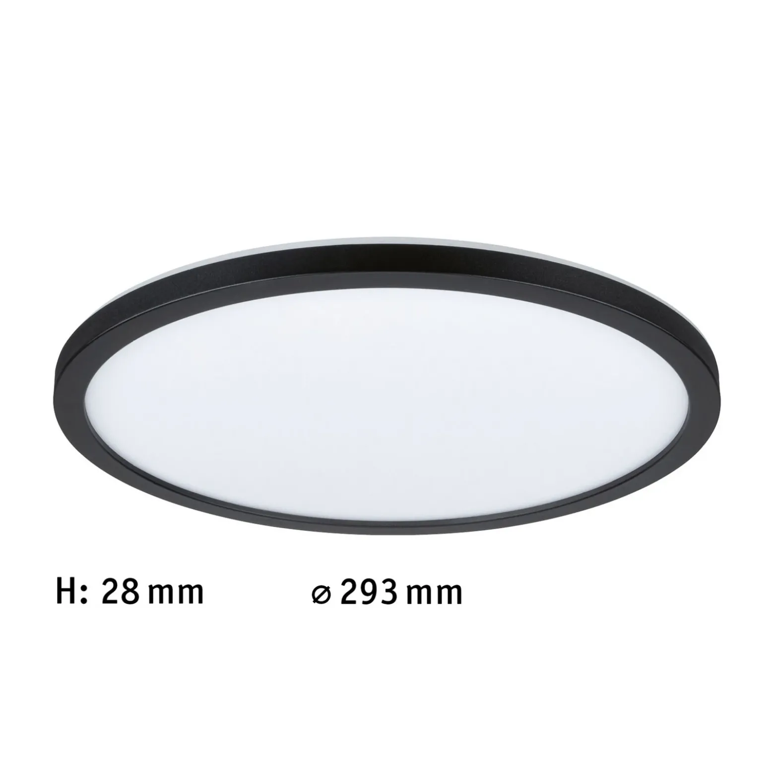 Panel LED Paulmann Atria Shine negro, Ø 29 cm, 3000 K, encendido/apagado