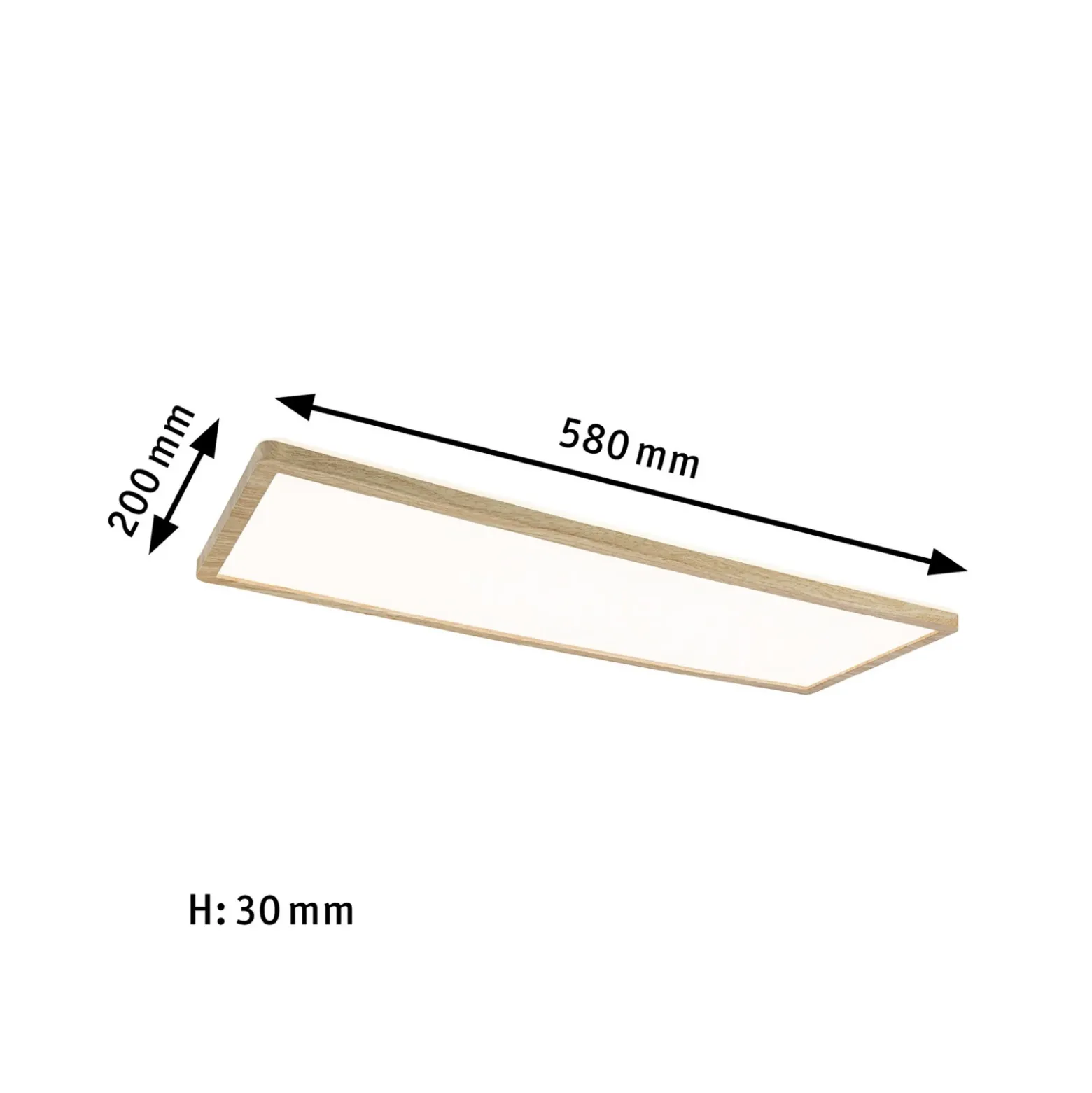 Panel LED Paulmann Atria Shine de 58 cm, acabado madera, IP44, 3000 K,