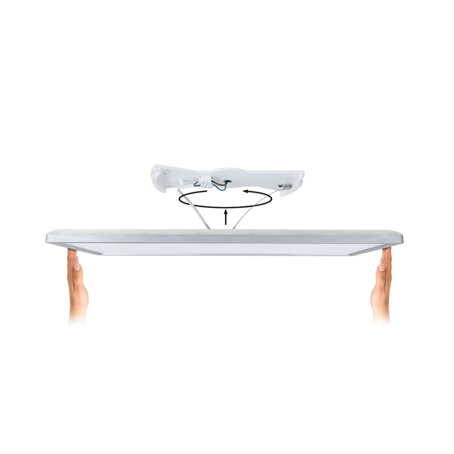 Panel LED Paulmann Atria Shine de 58 cm, acabado madera, IP44, 3000 K,
