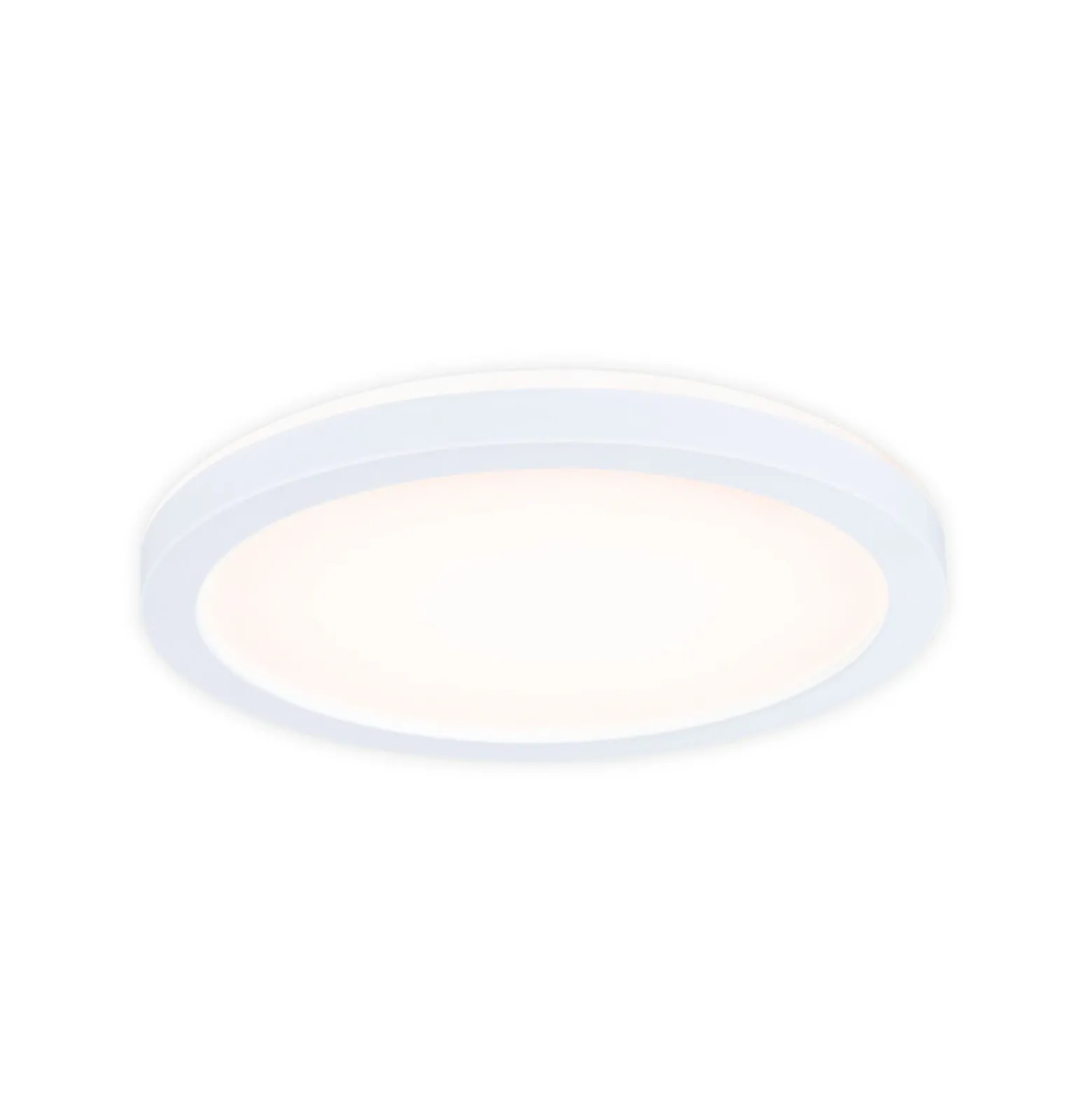 Panel LED Paulmann Atria Shine, Ø 19 cm, blanco, IP44, 3000 K, encendido/apagado