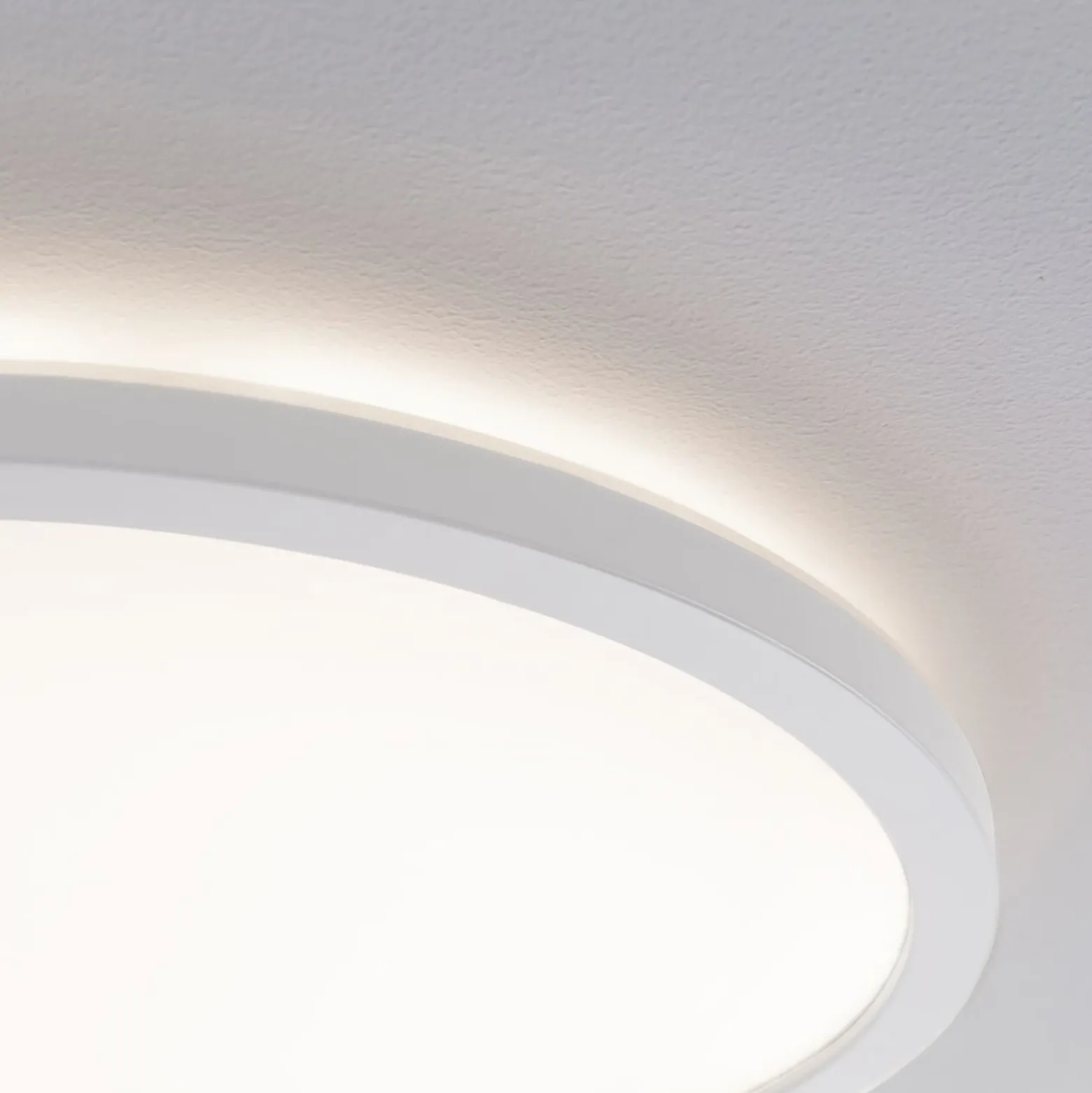 Panel LED Paulmann Atria Shine, Ø 19 cm, blanco, IP44, 3000 K, encendido/apagado