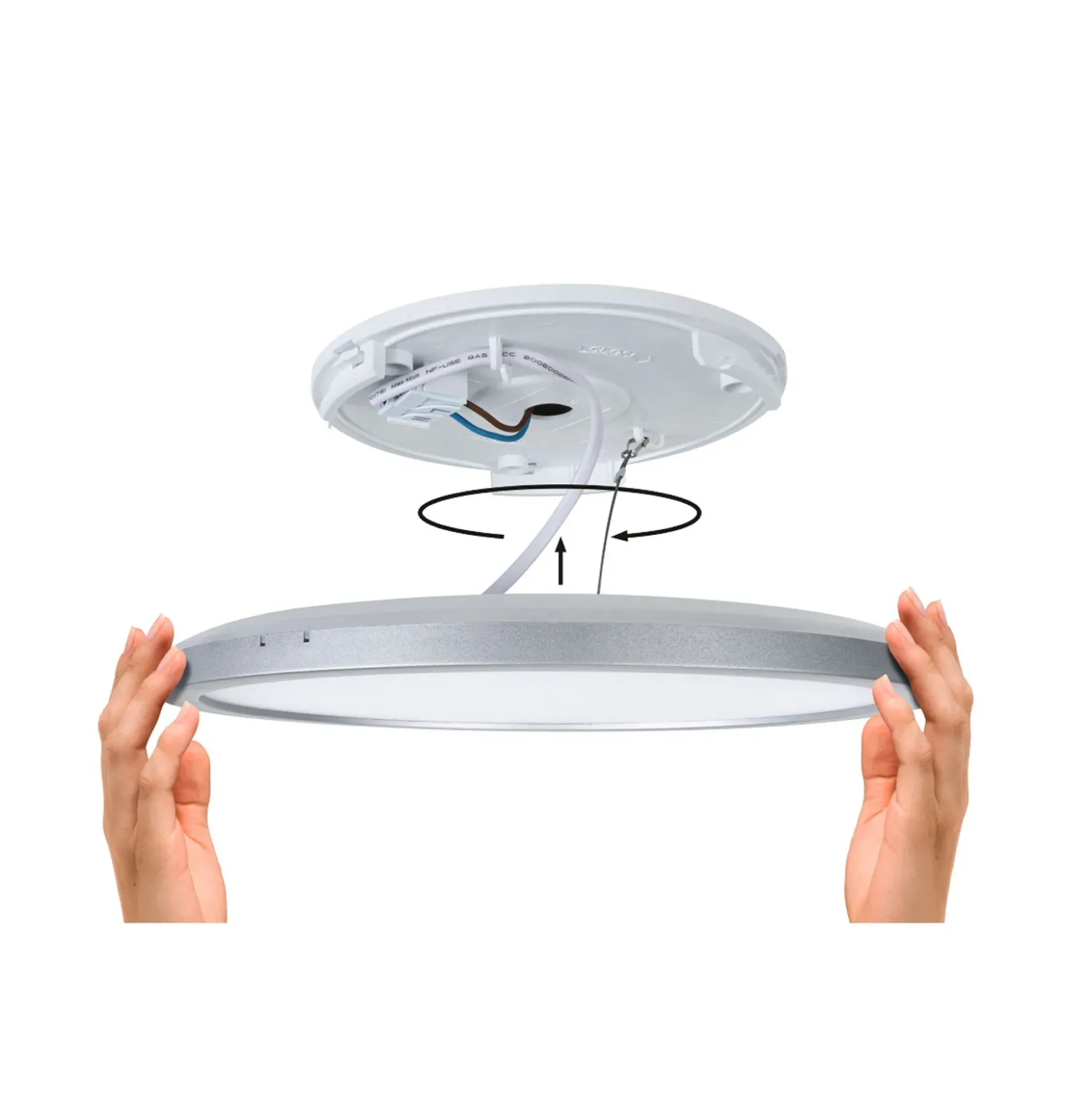 Panel LED Paulmann Atria Shine, Ø 29 cm, blanco, IP44, 4000 K, encendido/apagado