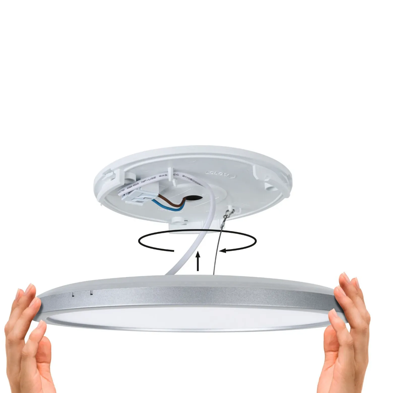 Panel LED Paulmann Atria Shine cromado, Ø 19 cm, 3000 K, encendido/apagado, IP20