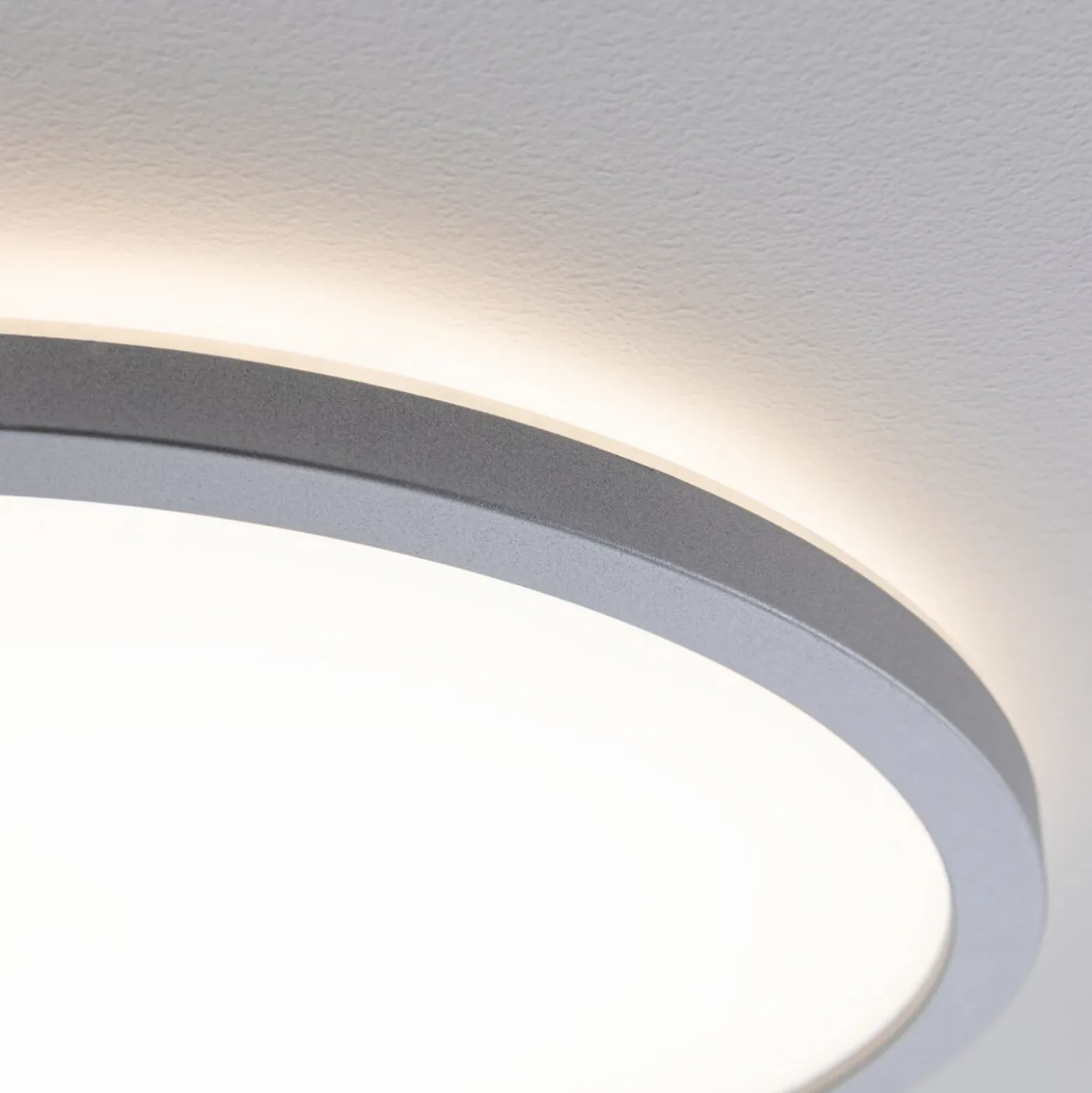 Panel LED Paulmann Atria Shine cromado, Ø 19 cm, 3000 K, encendido/apagado, IP20