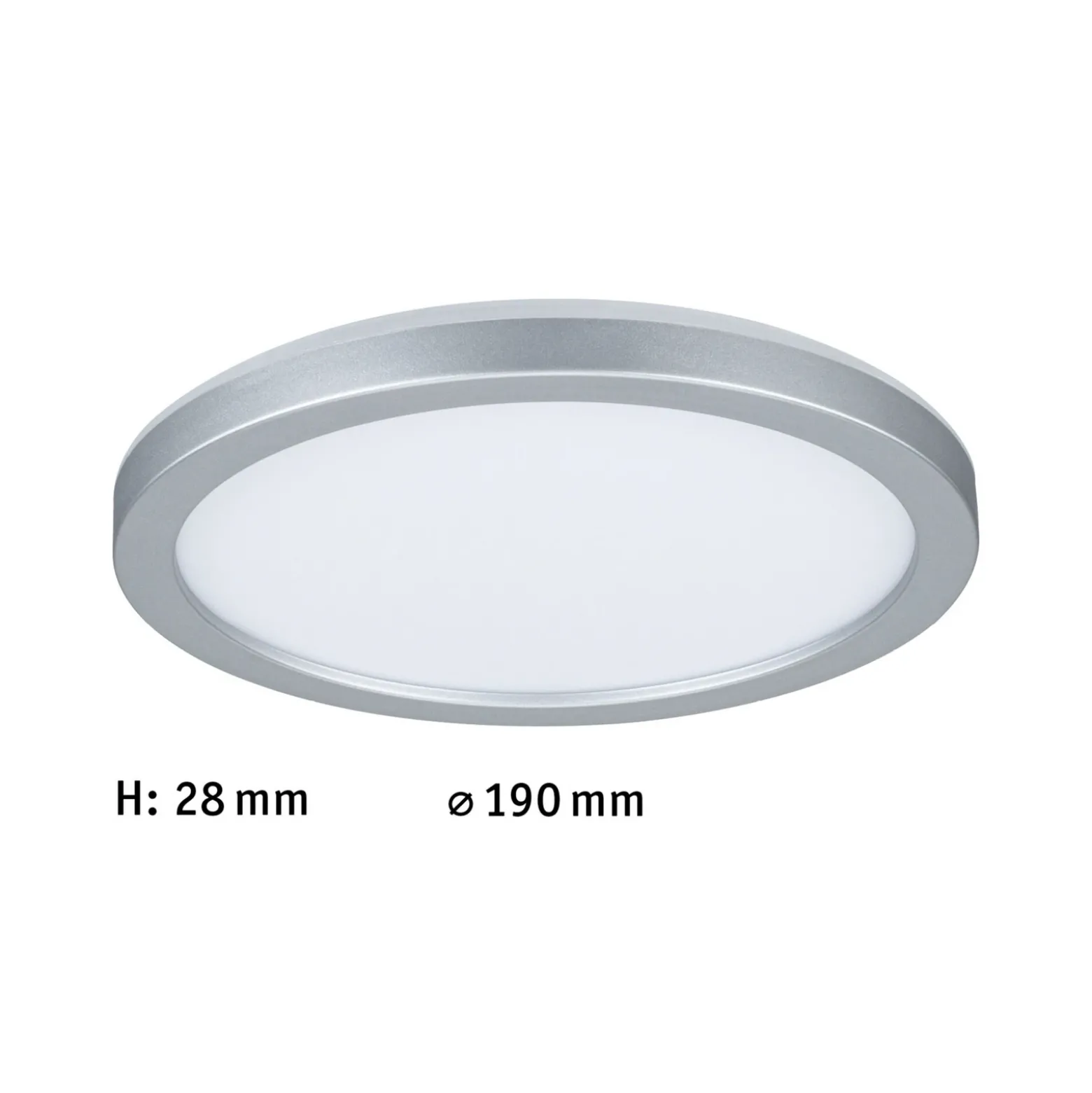Panel LED Paulmann Atria Shine cromado, Ø 19 cm, 3000 K, encendido/apagado, IP20