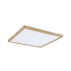 Panel LED Paulmann Atria Shine de 29 cm, acabado madera, IP44, 3000 K,