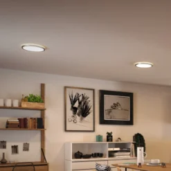 Panel LED Paulmann Atria Shine cromado, Ø 29 cm, 3000 K, encendido/apagado, IP20