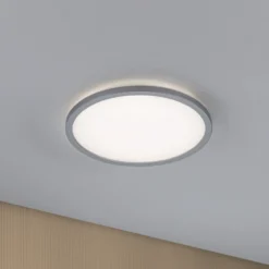Panel LED Paulmann Atria Shine cromado, Ø 29 cm, 3000 K, encendido/apagado, IP20