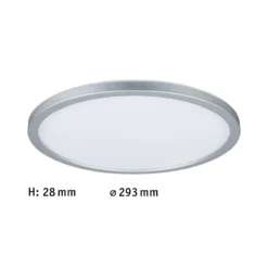 Panel LED Paulmann Atria Shine cromado, Ø 29 cm, 3000 K, encendido/apagado, IP20