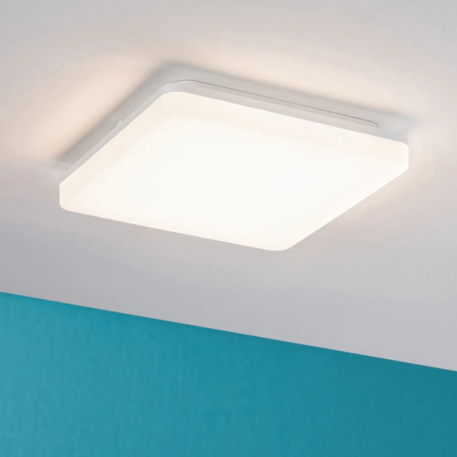 Panel LED Paulmann Cela, 28 x 28 cm, blanco, IP44