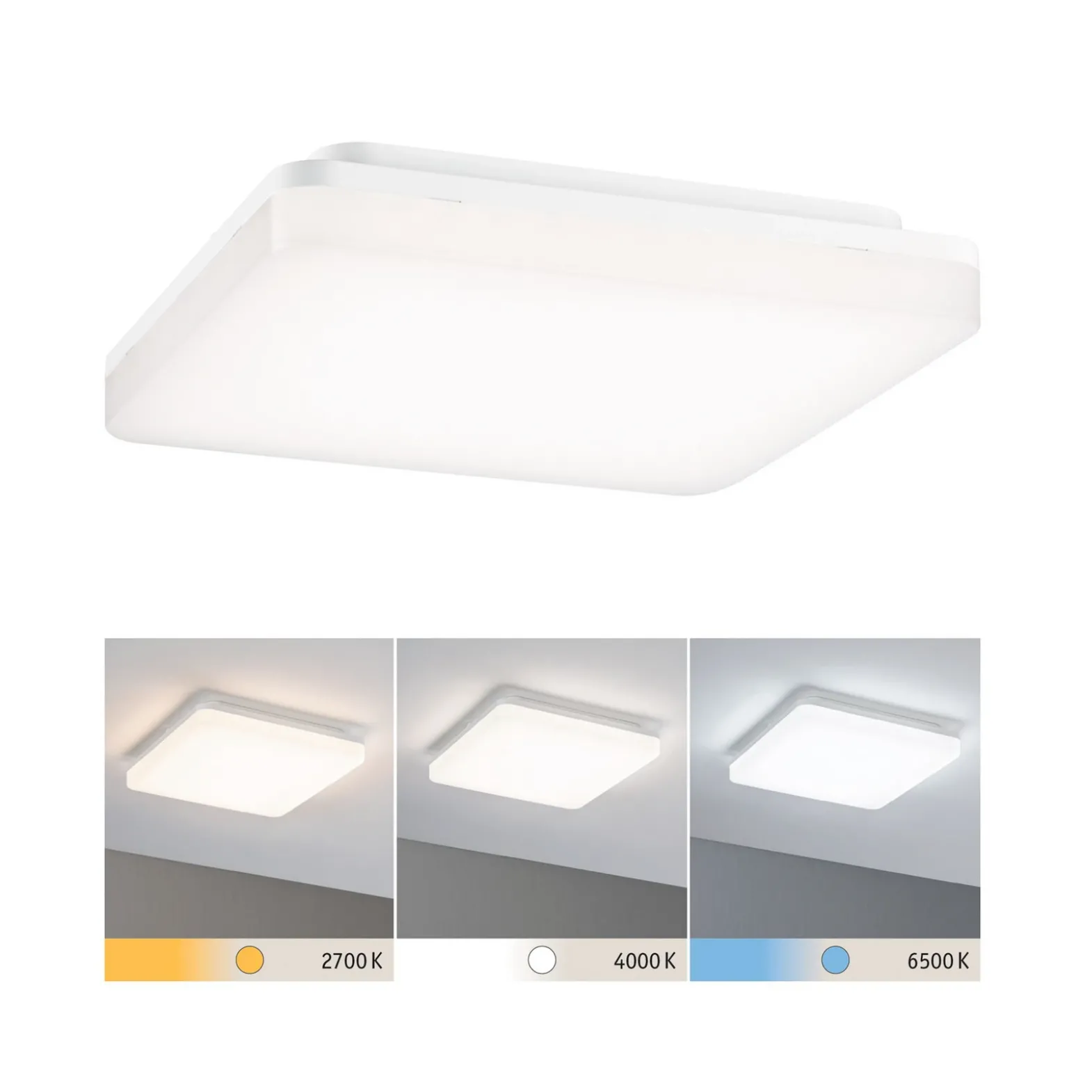 Panel LED Paulmann Cela, 28 x 28 cm, blanco, IP44