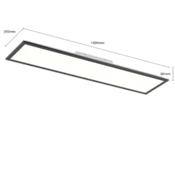 Panel LED Piatto CCT control remoto 100x25 negro