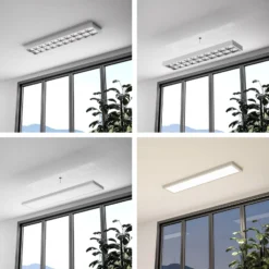 Panel LED PRO OFFICE SANO, 153 x 33 cm, atenuable, blanco metal CCT