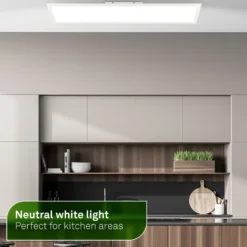 Panel LED Simple A, blanco, 100 x 25 cm, metal, 4000 K
