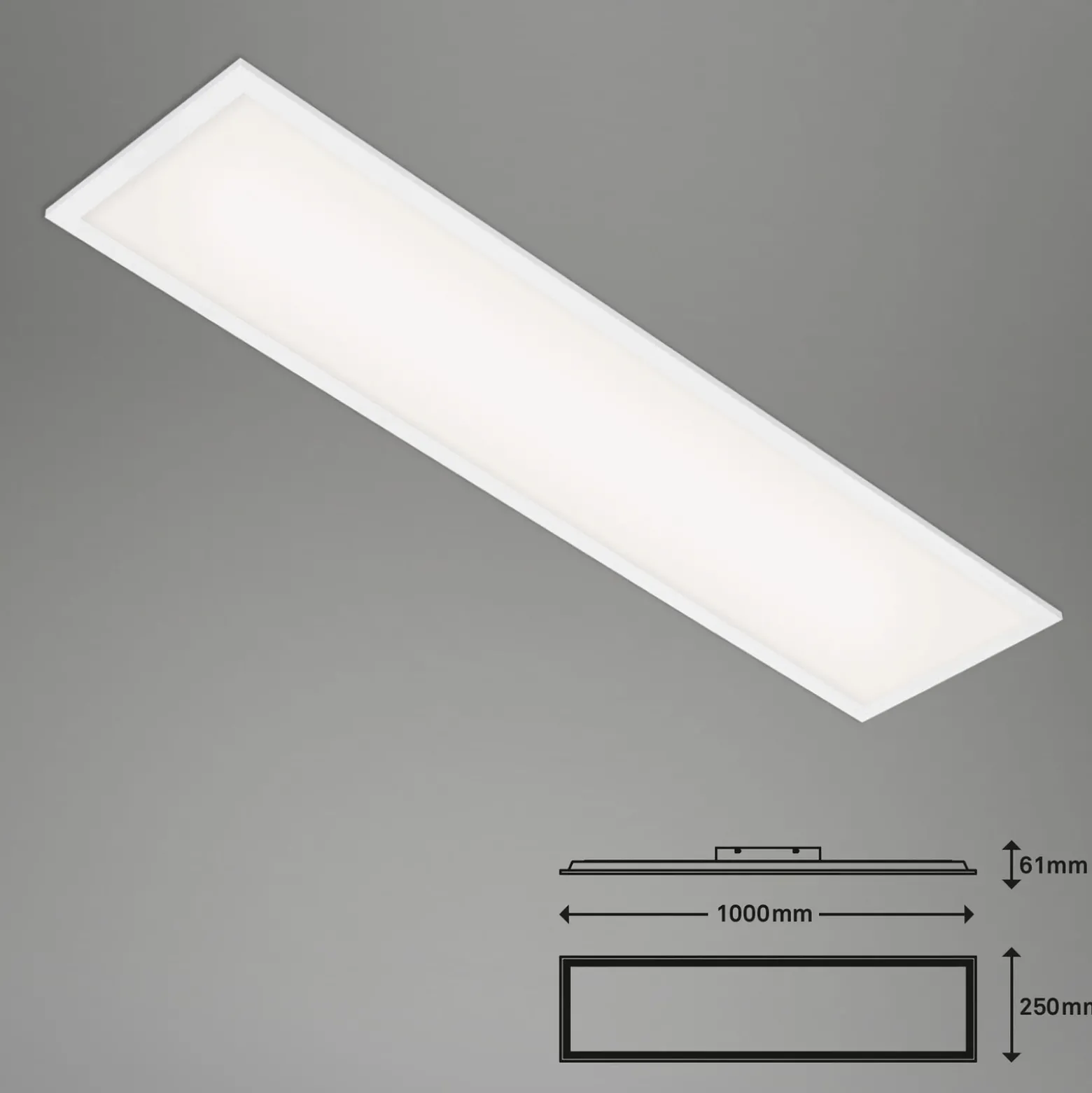 Panel LED Simple, blanco, ultraplano, 100x25cm