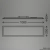 Panel LED Simple 100 x 25 cm, blanco, ultraplano, IP44, 4000 K