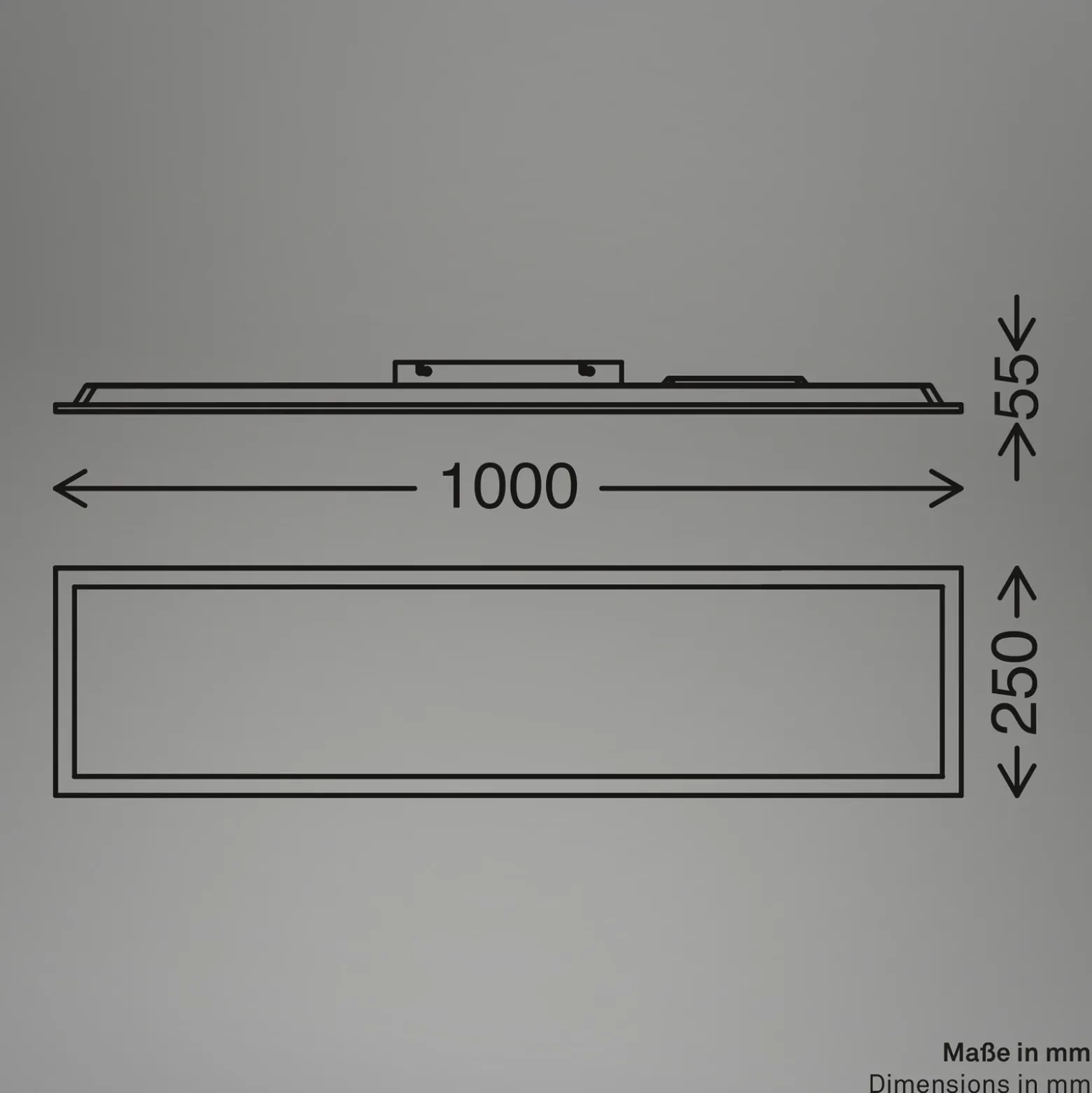 Panel LED Simple 100 x 25 cm, blanco, ultraplano, IP44, 4000 K