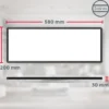 Panel LED Slim Control Remoto RGBW, 58 x 20 cm, negro, retroiluminación