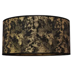 Pantalla Abba E27 Ø 40/altura 20 cm negro/dorado