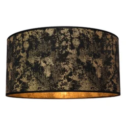 Pantalla Abba E27 Ø 40/altura 20 cm negro/dorado