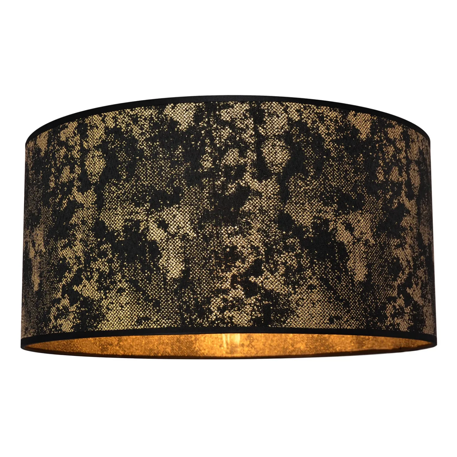 Pantalla Abba E27 Ø 40/altura 20 cm negro/dorado