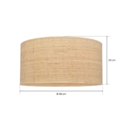 Pantalla Abba E27 Ø40/altura 20 cm, ratán