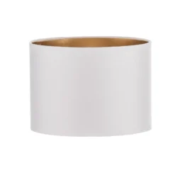 Pantalla Alba, Ø 20 cm, E27, blanco/dorado