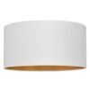 Pantalla Alba, Ø 40 cm, E27, blanco/dorado
